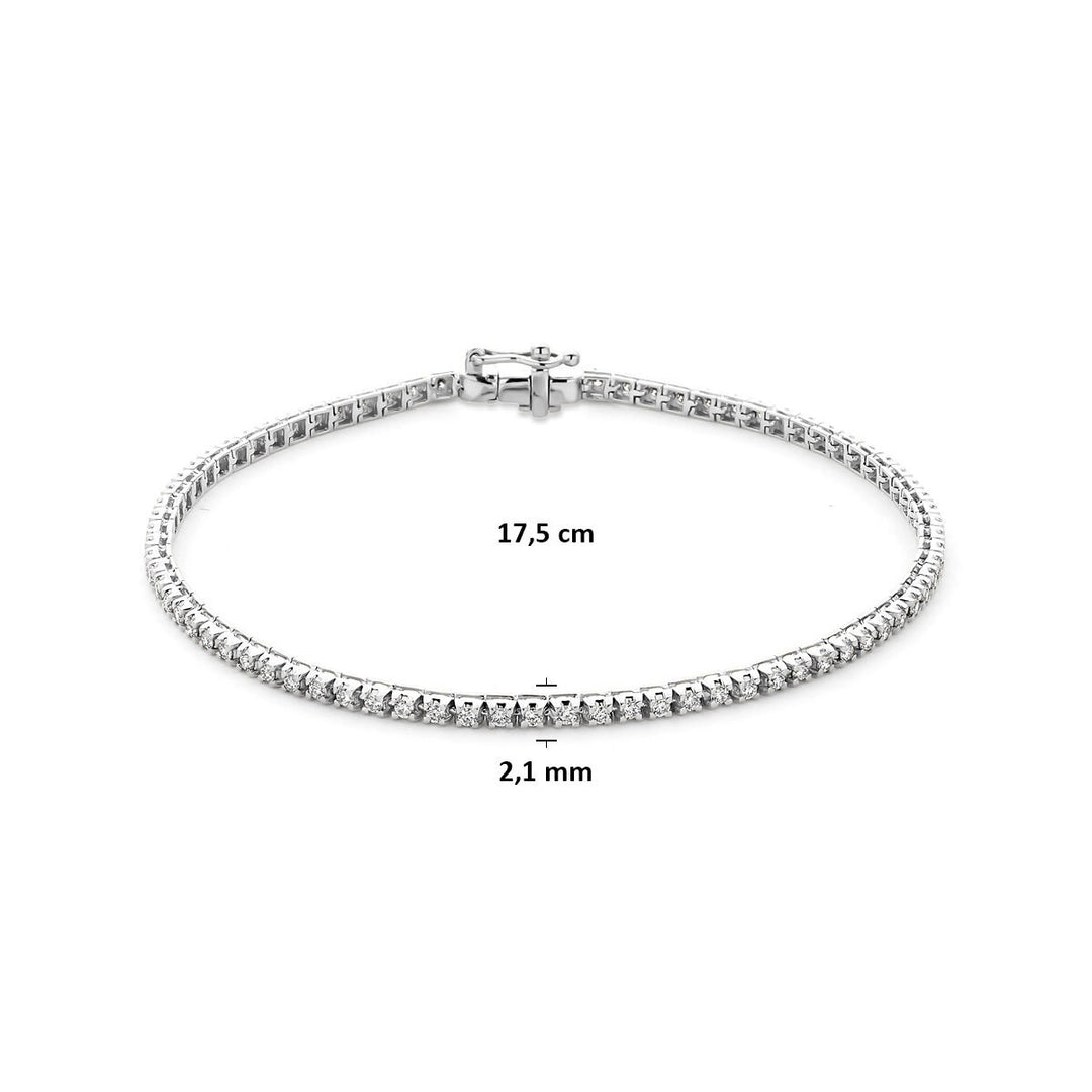 925 Zilveren tennis armband met lab grown diamant