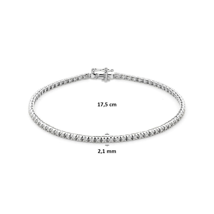 925 Zilveren tennis armband met lab grown diamant