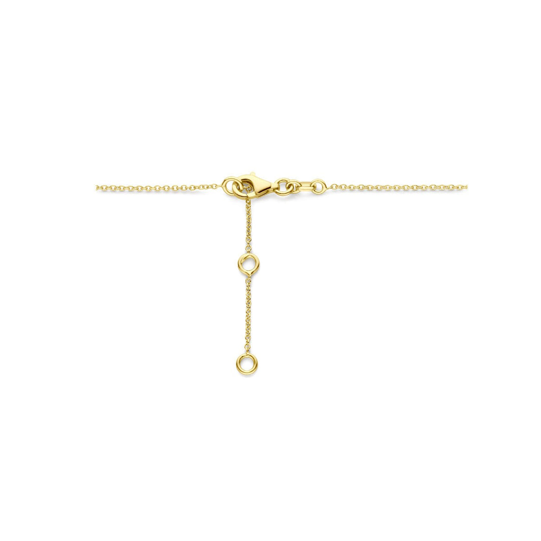 necklace london blue topaz and sky blue topaz 41 - 43 - 45 cm 14K yellow gold