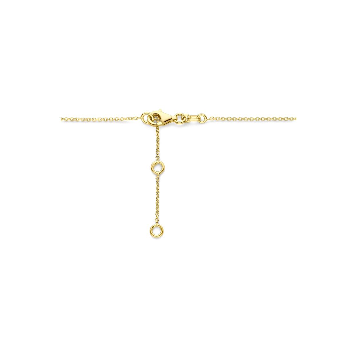 14k Geelgouden collier met sky blue en London blue topaas