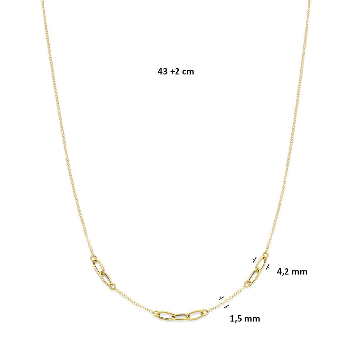 14k geelgouden armband met veerringsluiting