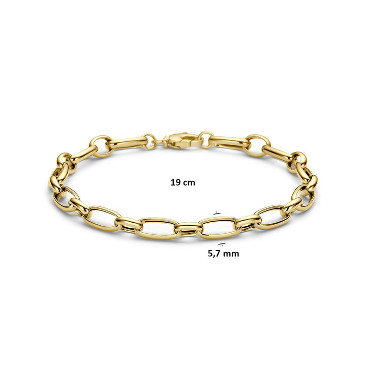 9k Geelgouden anker armband