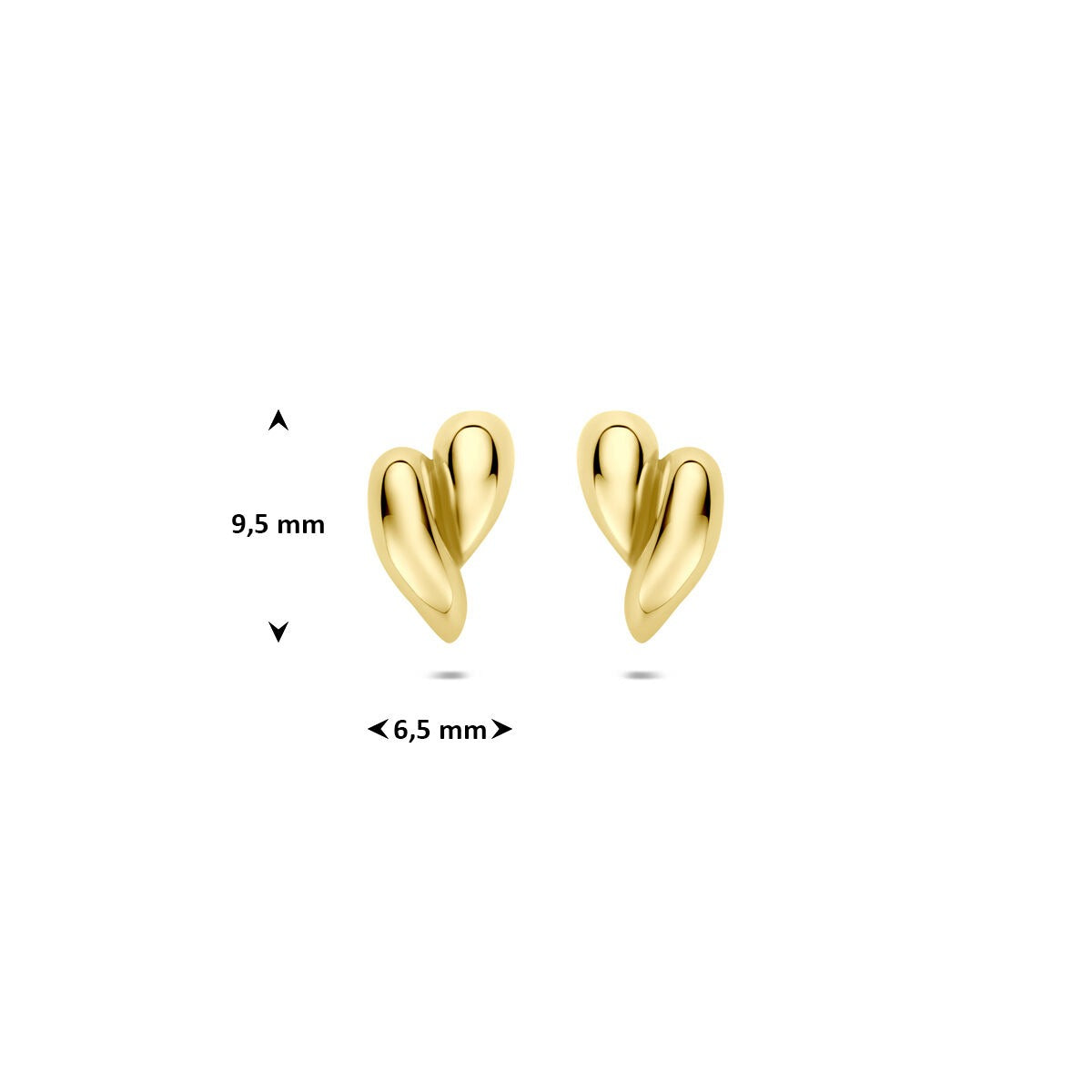 9k Geelgouden stekeroorringen