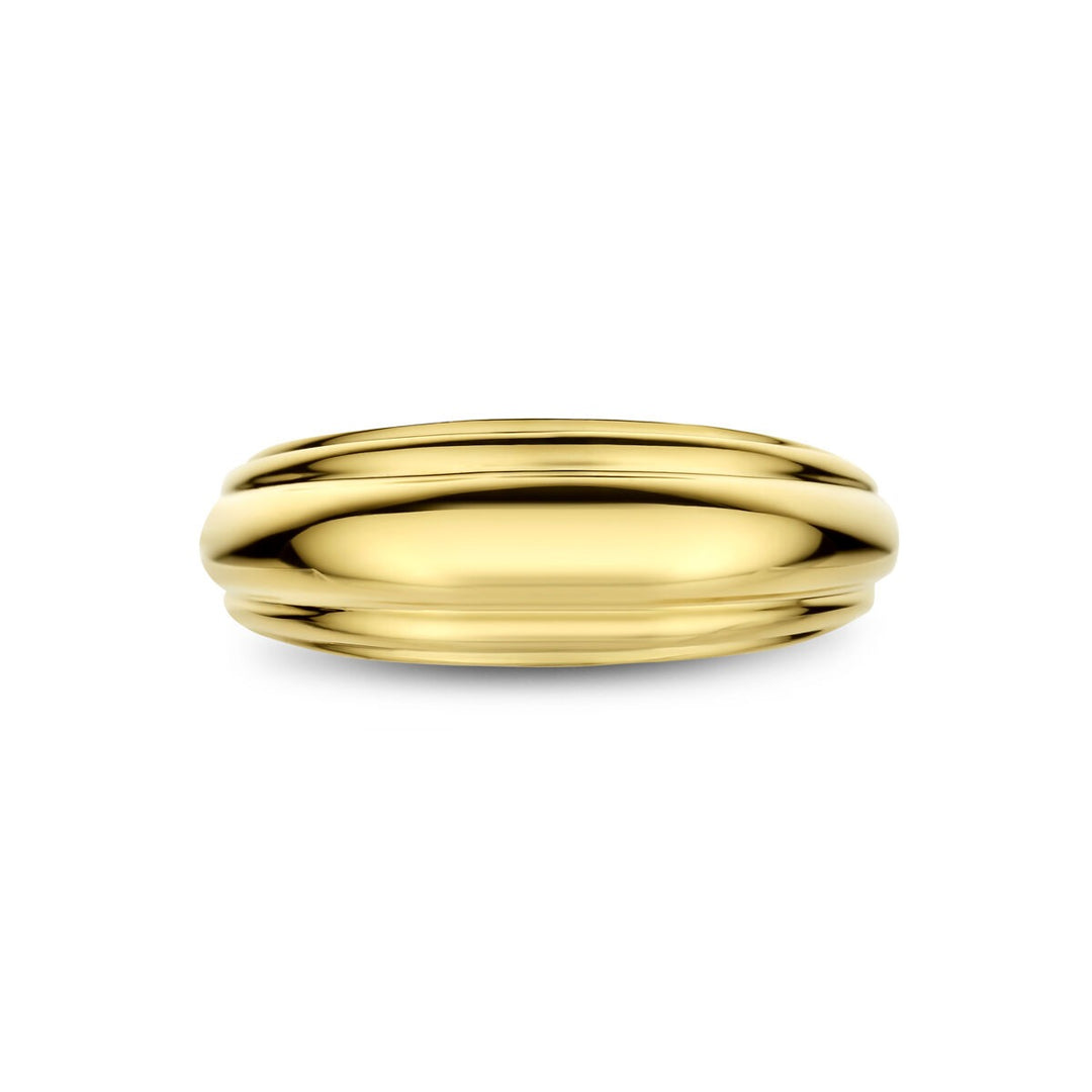 14k Geelgouden dames ring met brede band
