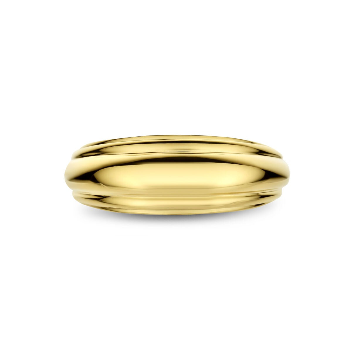 14k Geelgouden dames ring met brede band