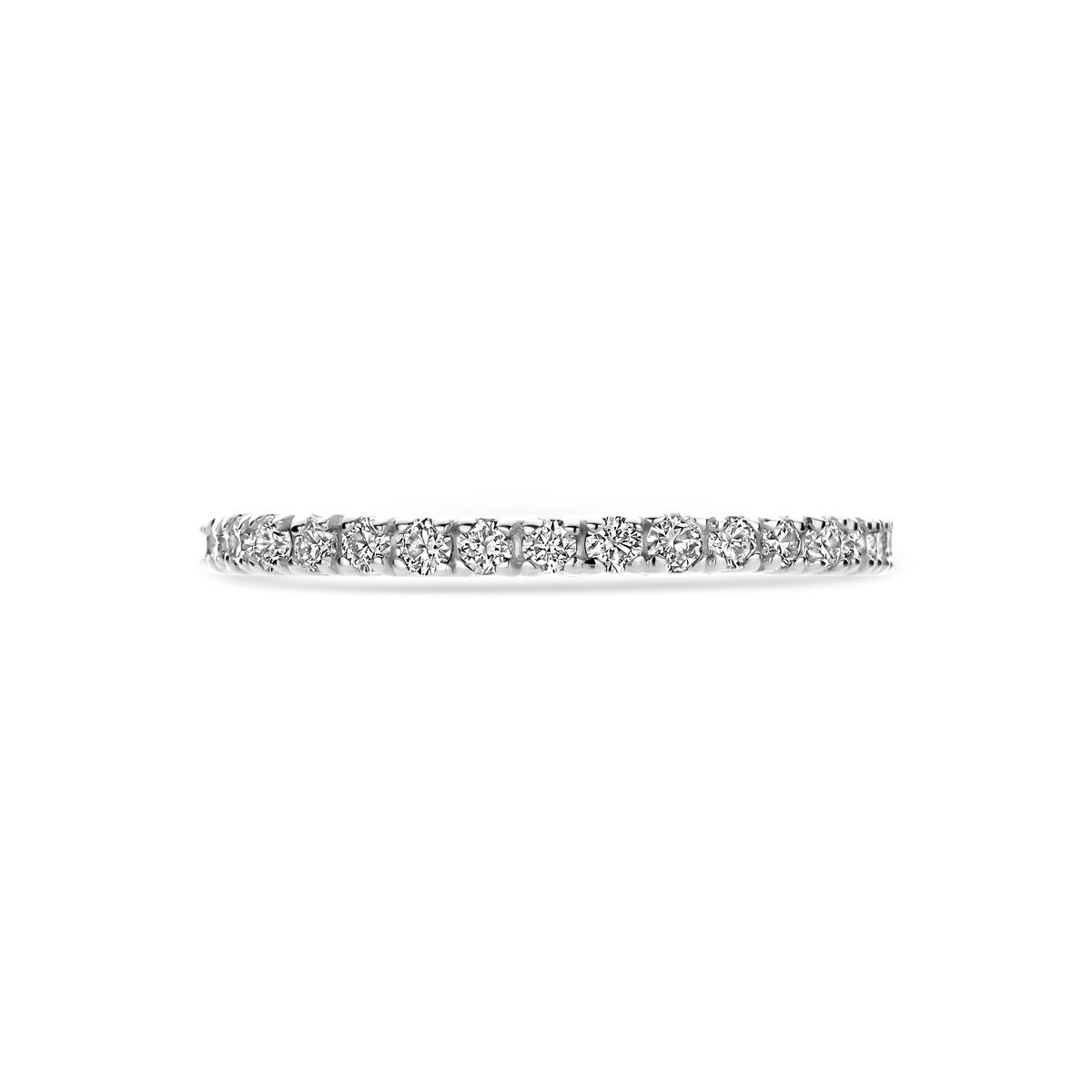 14k Witgouden Alliance Ring met Diamant – 0.70 ct