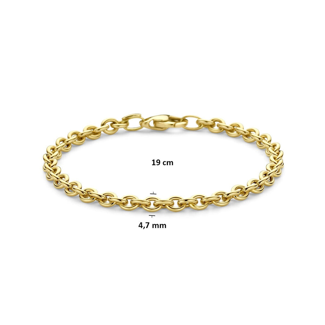 14k Geelgouden Schakel Armband Anker