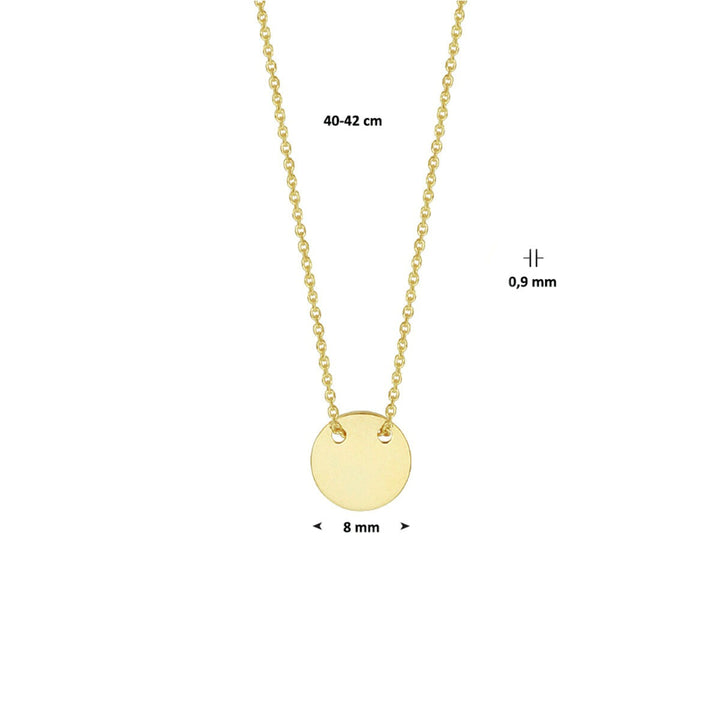 engraving necklace round 40 - 42 cm 14K yellow gold