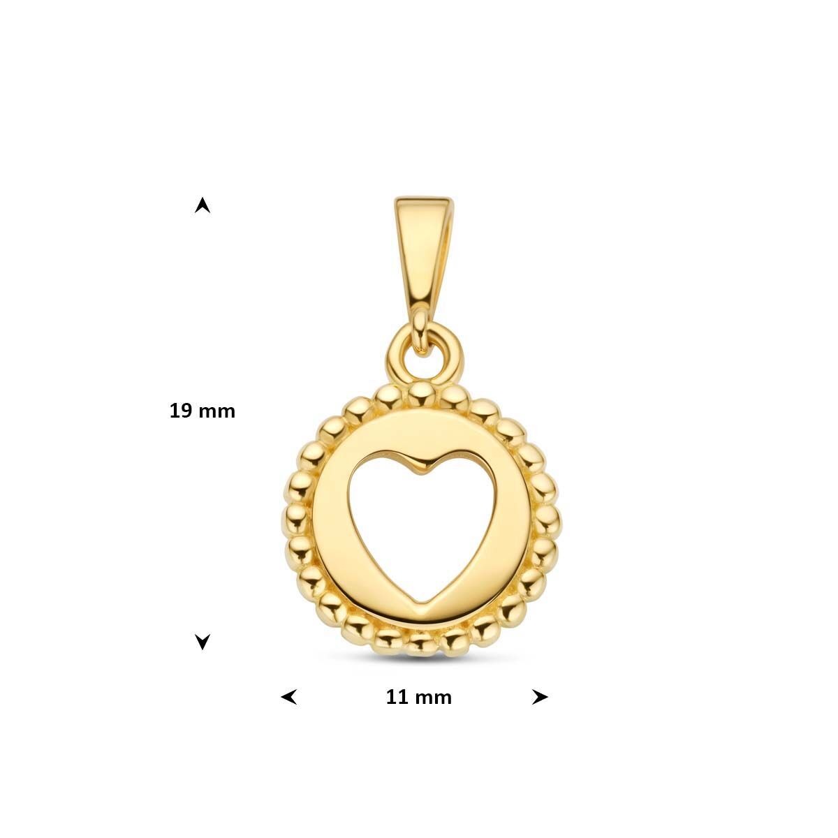 9k geelgouden hanger hart