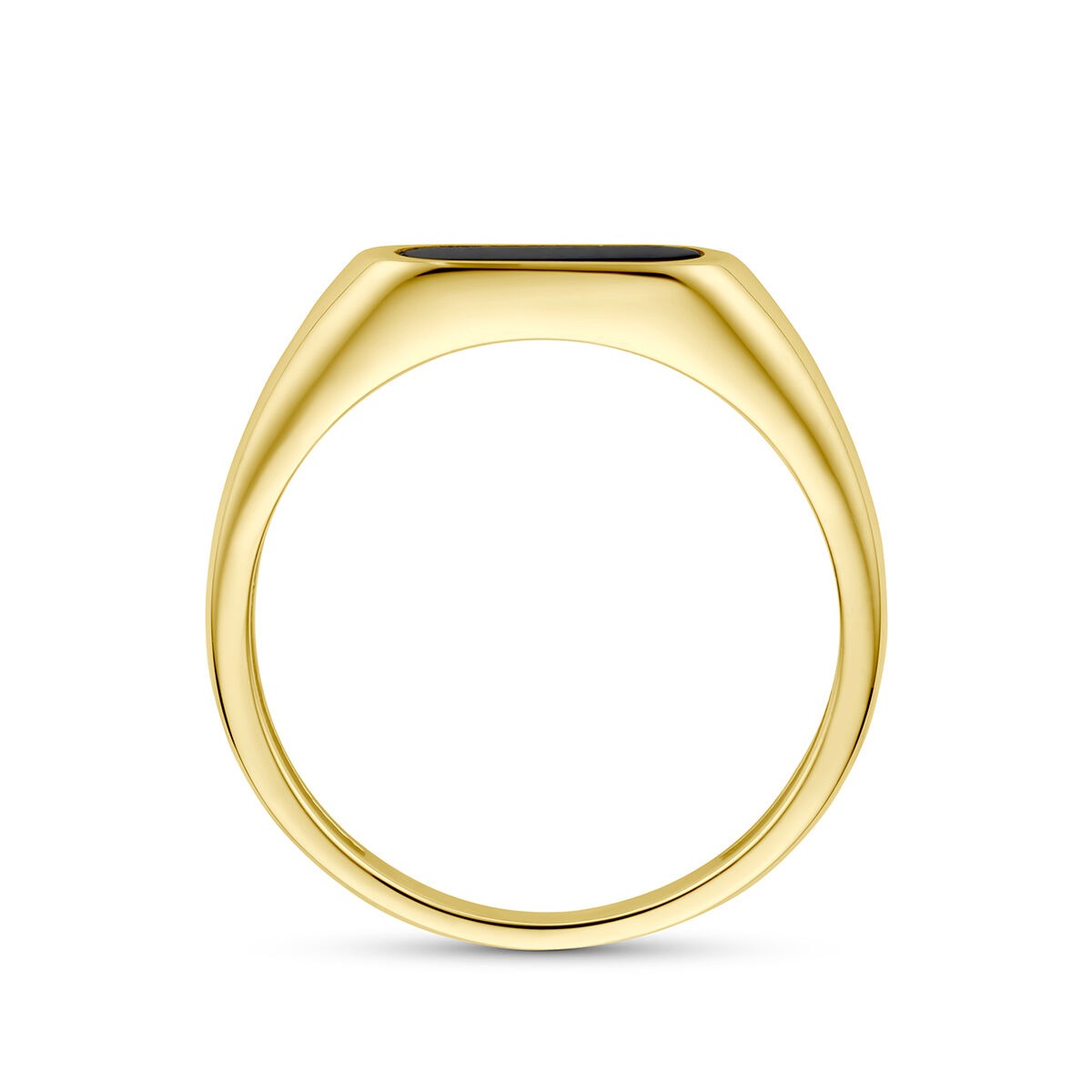 9k Geelgouden ring met onyx