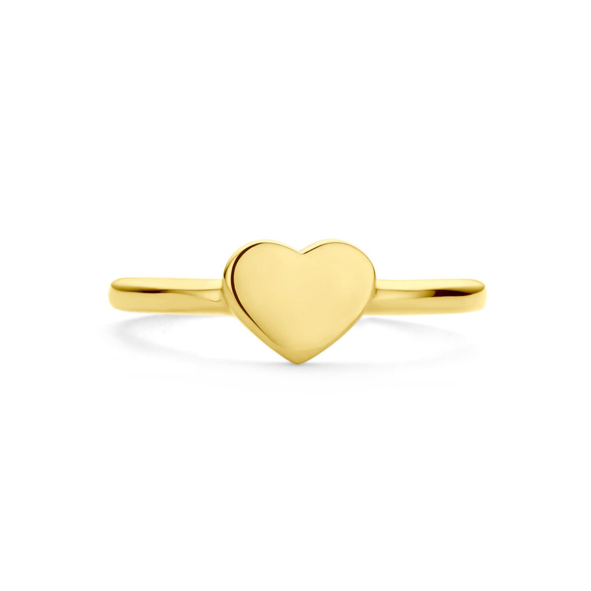 9k Geelgouden ring met hartje