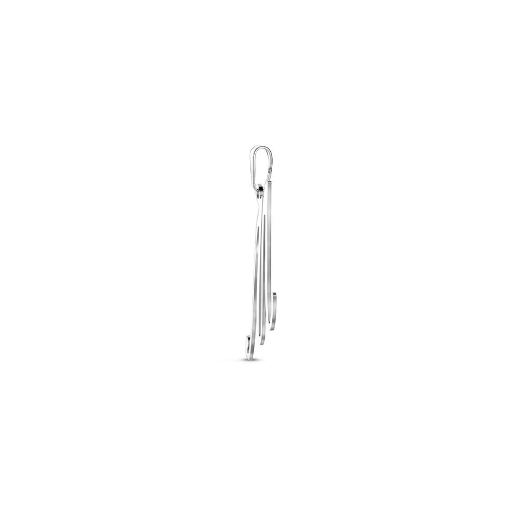Gerhodineerd zilveren hanger in lettervorm
