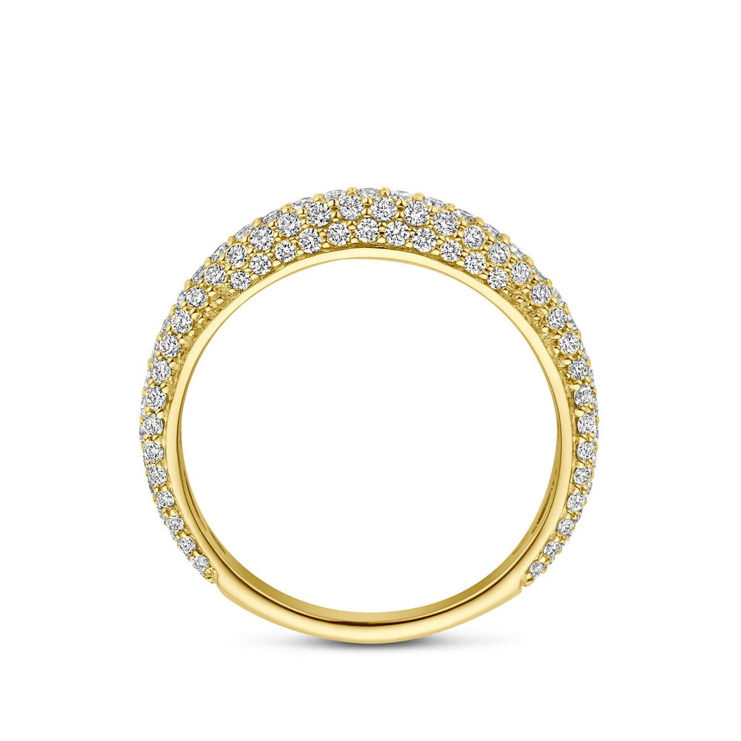 14k Geelgouden ring met diamant