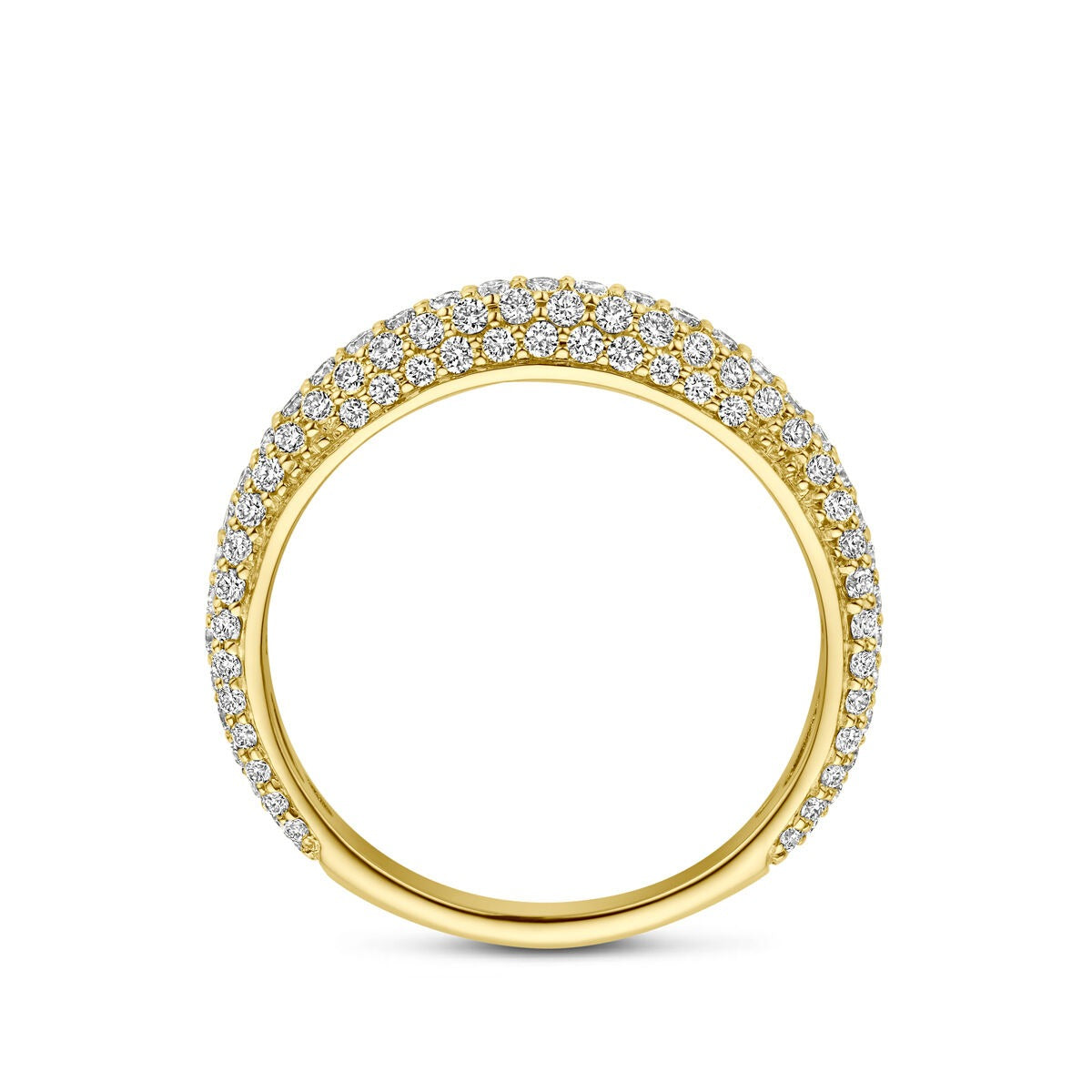 14k Geelgouden ring met diamant