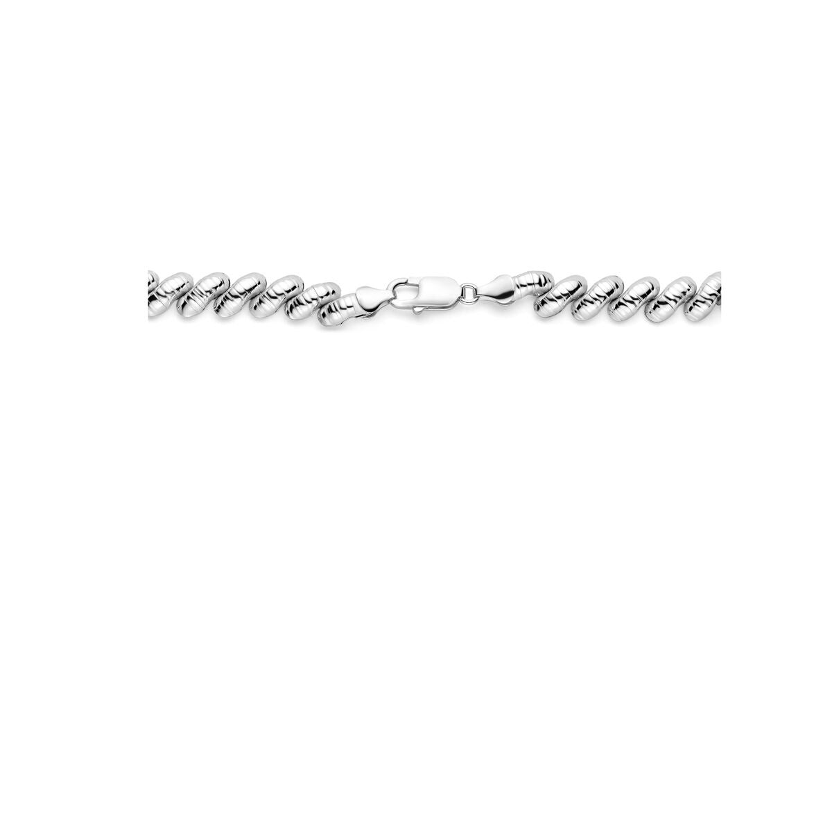Zilveren dames ketting – gerhodineerd 925 zilver met brede schakels