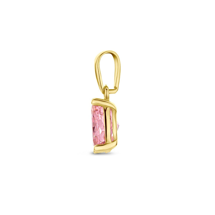 pendant padparadscha zirconia 14K yellow gold