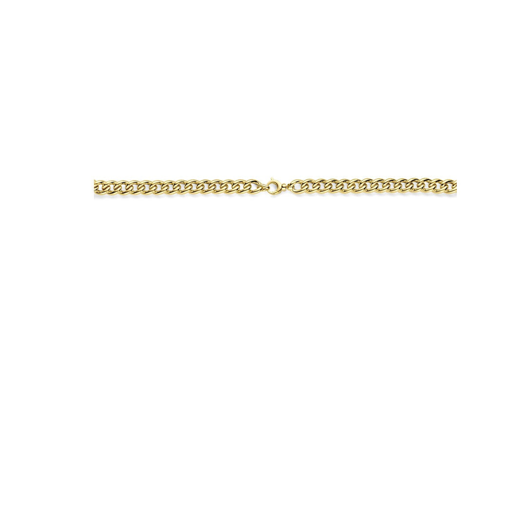 14k Bicolor Geel- en Witgouden Collier met Diamant