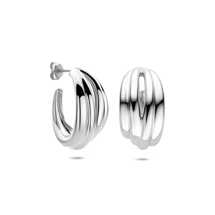 Gerhodineerd zilveren stekeroorringen dames