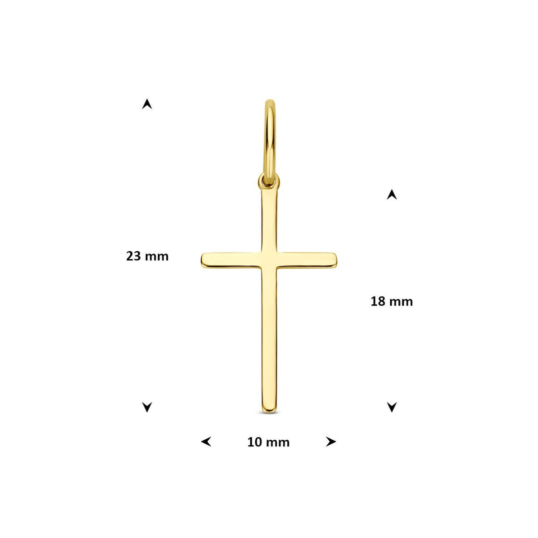 9k geelgouden hanger kruis