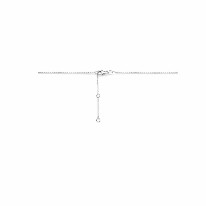 14k Witgouden Collier met Diamant