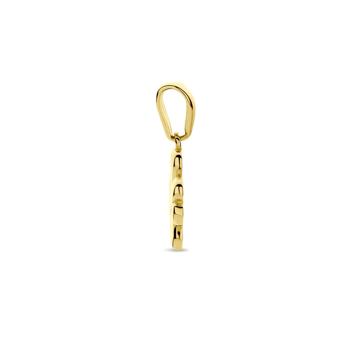 14k geelgouden klavertje-hanger – geluksbrenger in goud