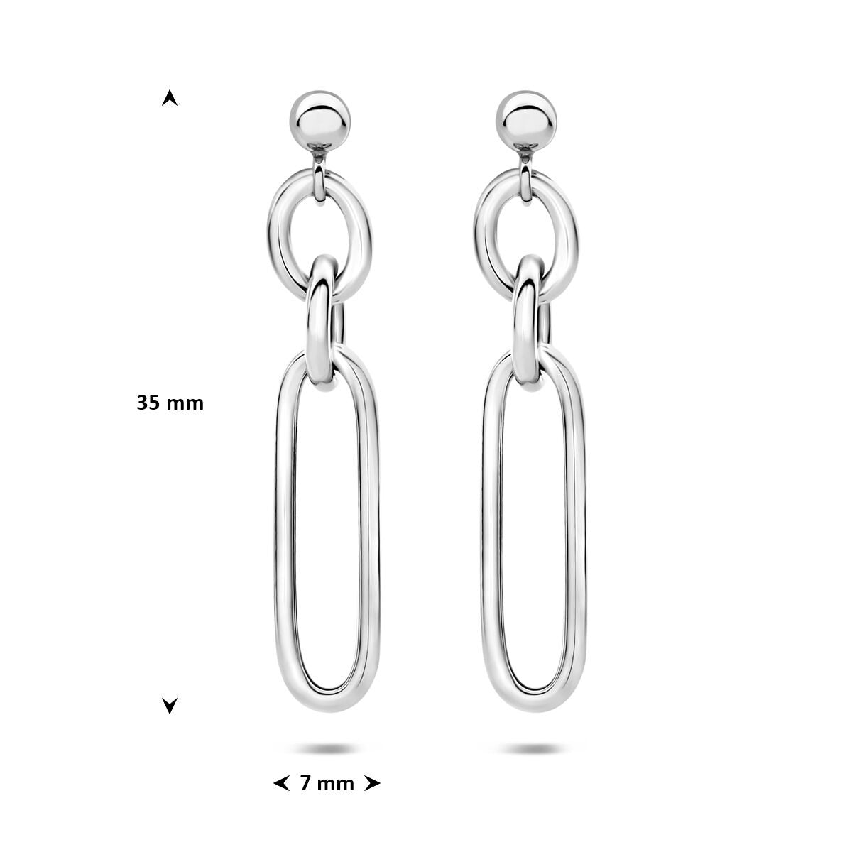 Gerhodineerd Zilveren Oorhangers