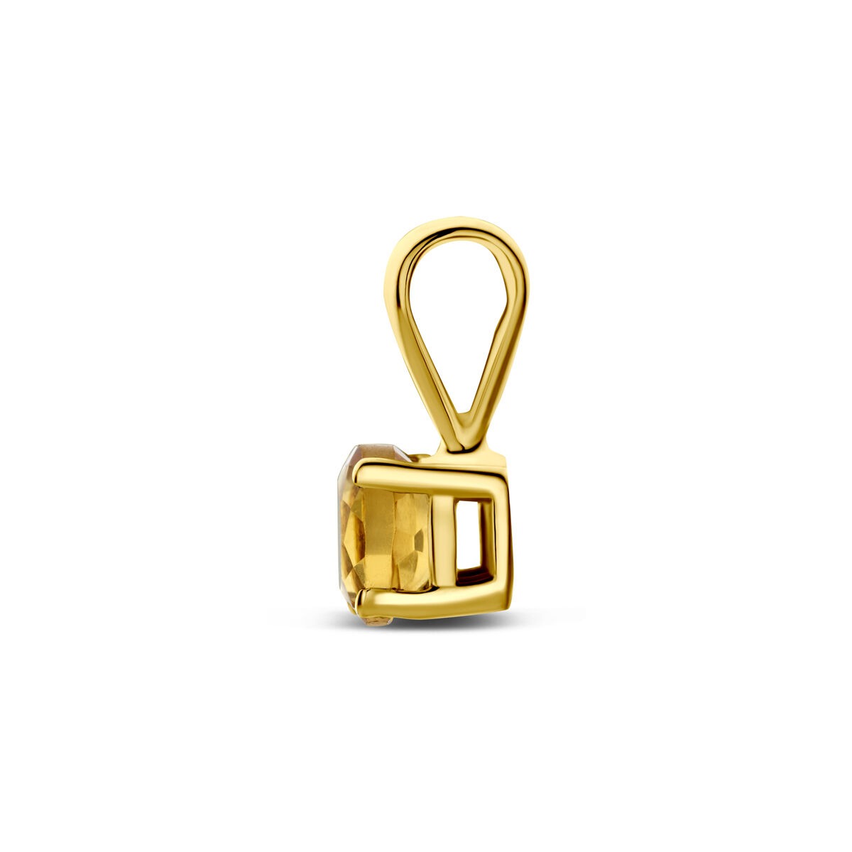 14k Geelgouden hanger met citrien
