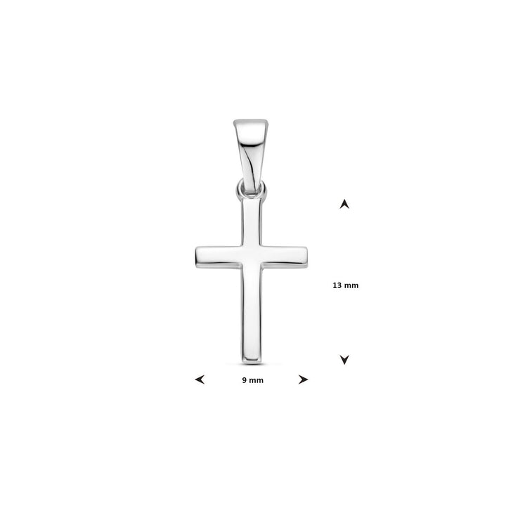 Zilveren kruis hanger – gerhodineerd 925 zilver