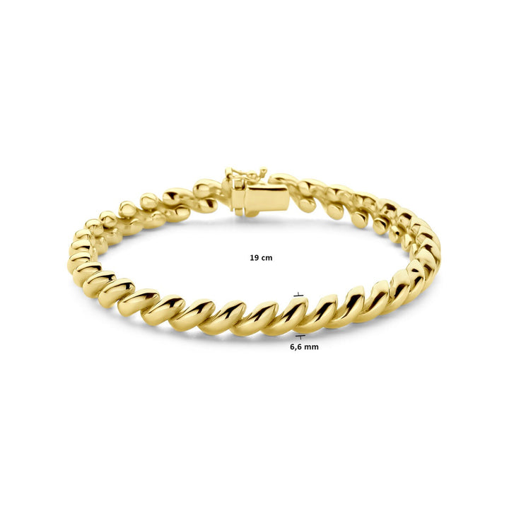14k Geelgouden San Marco armband met bakslot