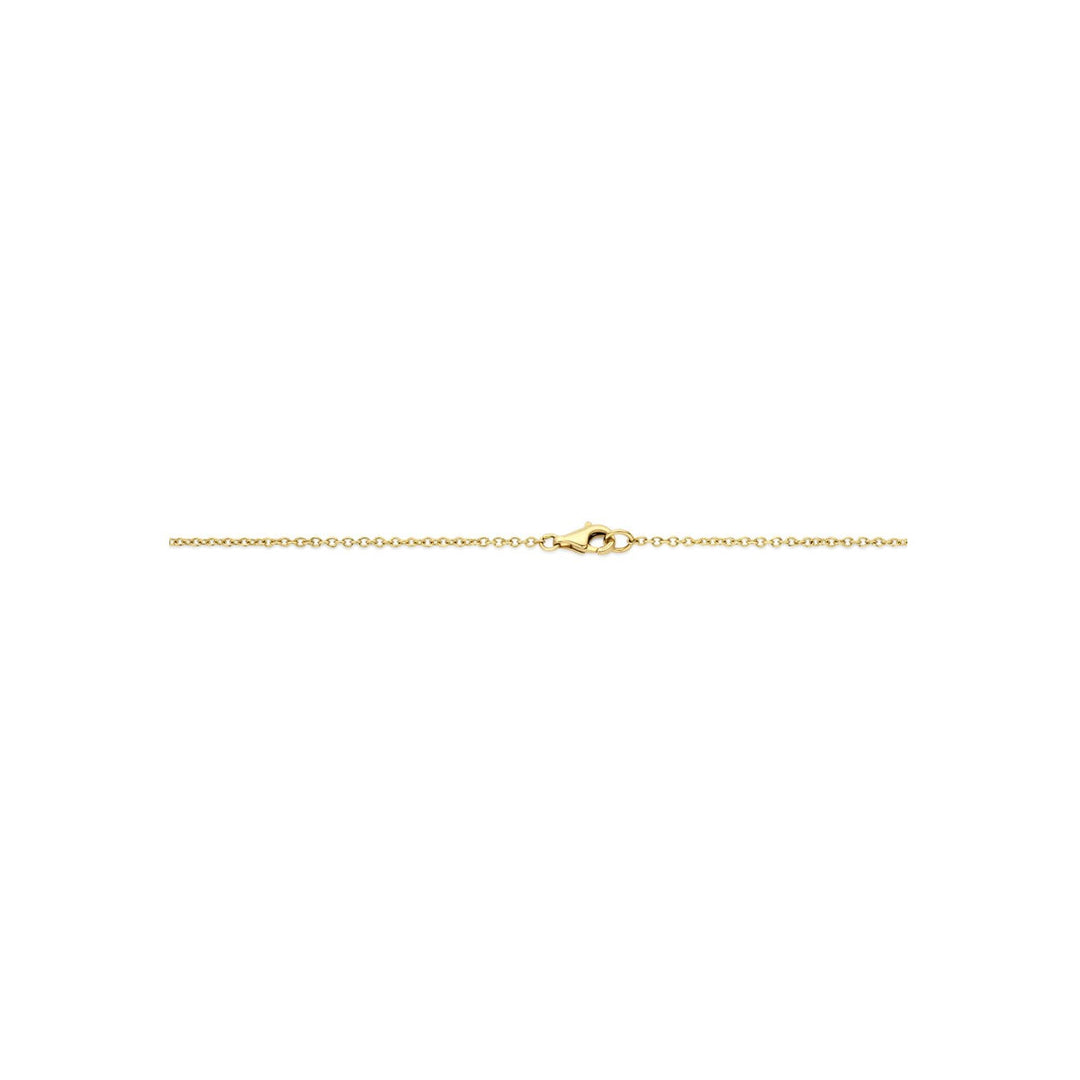 14k Bicolor gouden ketting met diamant 0.80ct