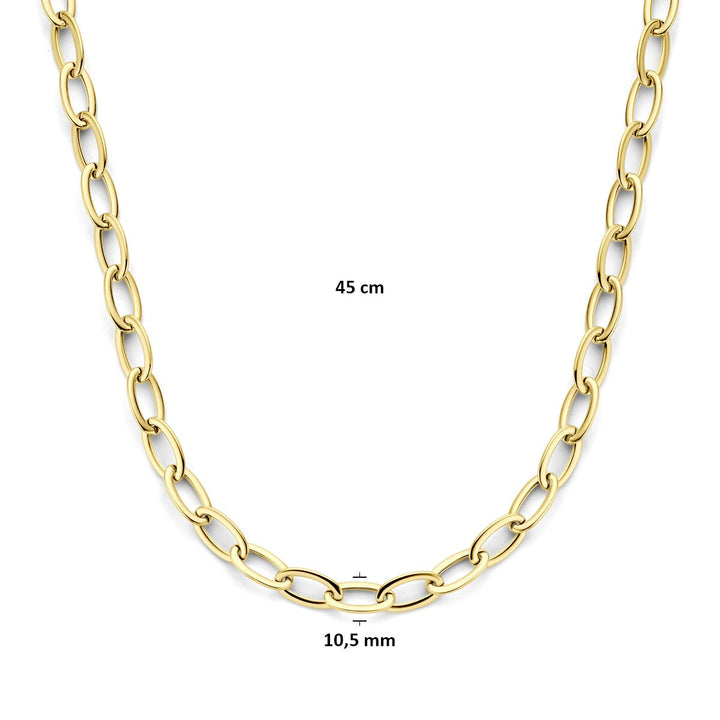 14k Geelgouden ankerketting met karabijnsluiting