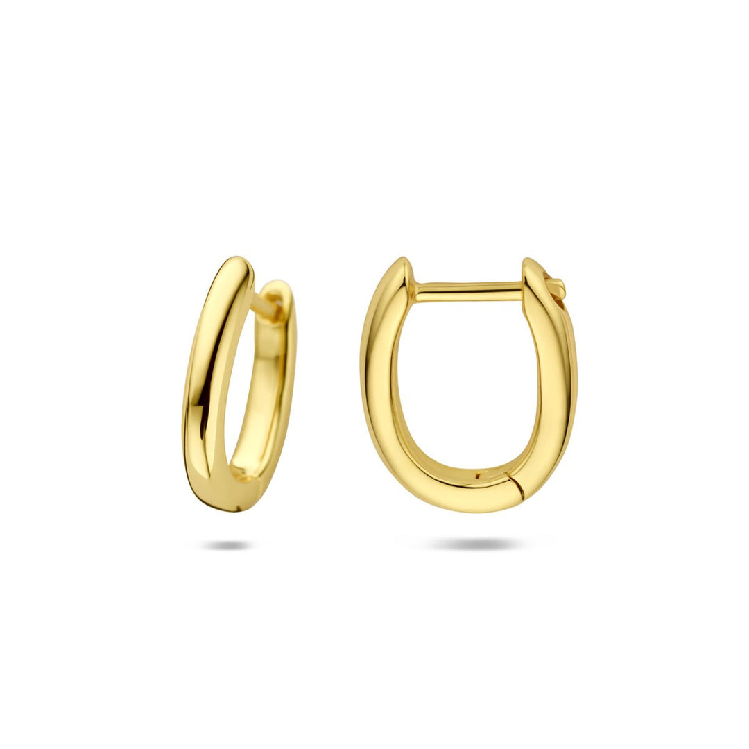 Verguld zilveren klapoorringen – tijdloze klasse in compact formaat