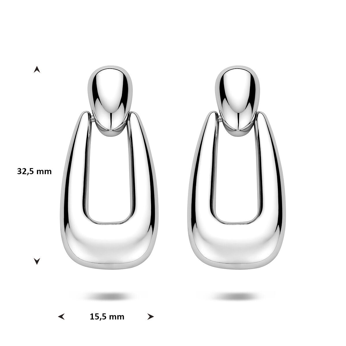 Zilveren oorhangers gerhodineerd – verfijnde dames oorbellen met elegante lengte