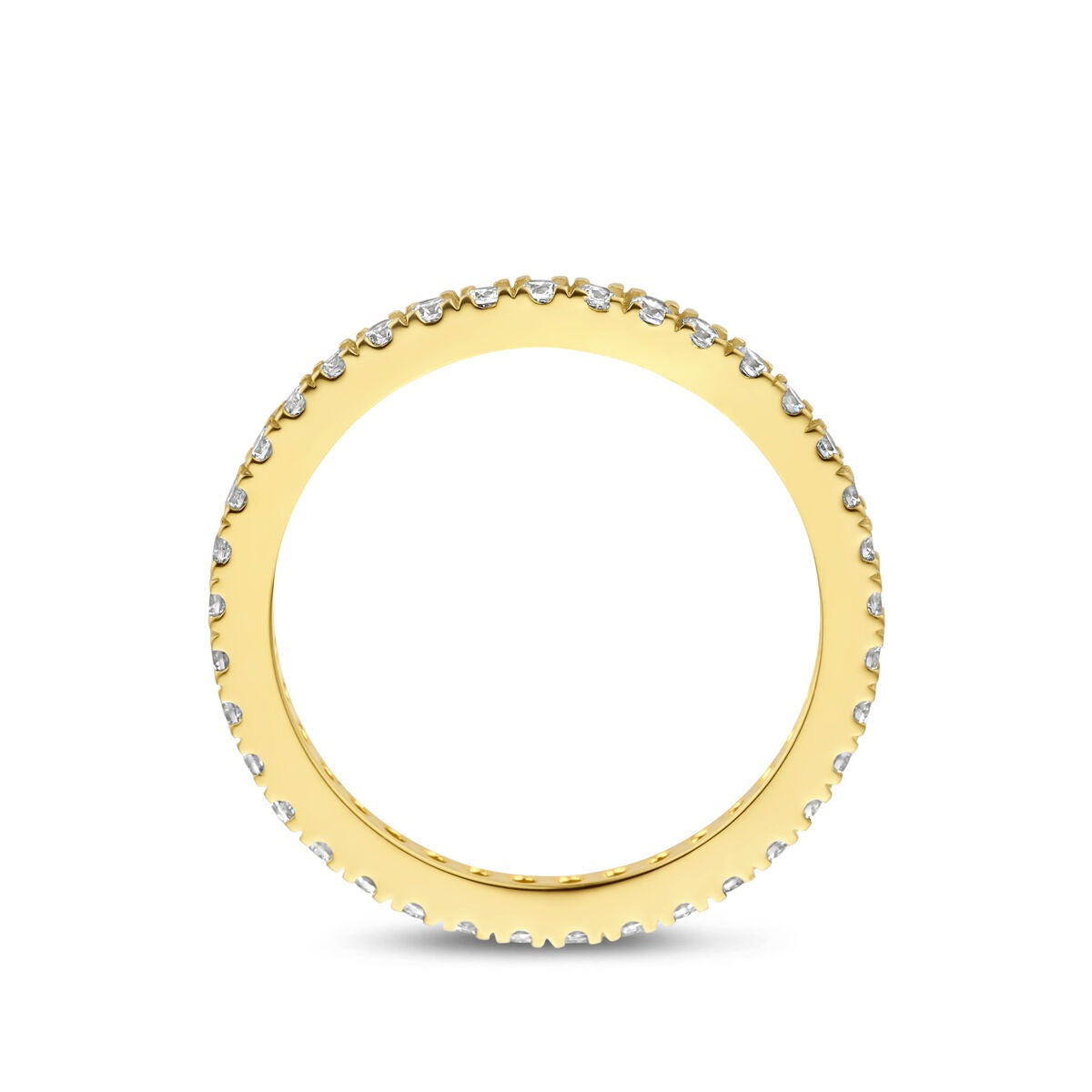 Verguld 925 zilveren ring met zirkonia
