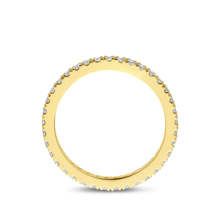 Verguld 925 zilveren ring met zirkonia