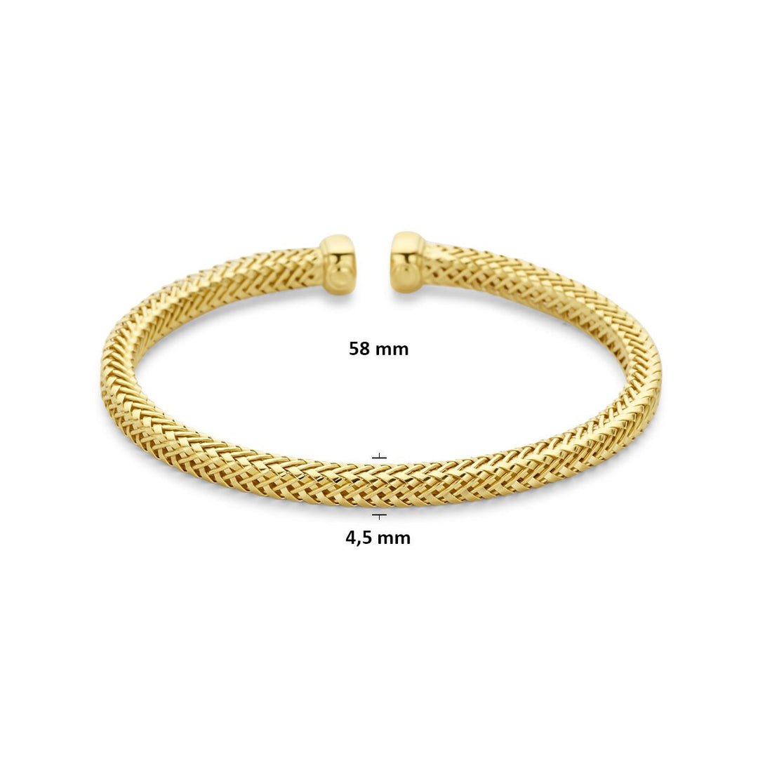 Verguld 925 zilveren klemband 58 x 4.5 mm