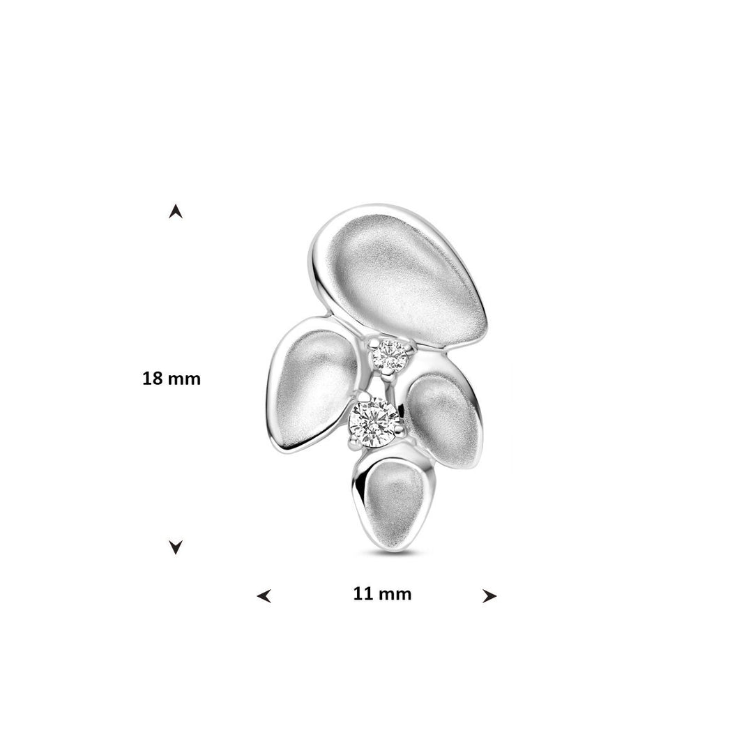 Zilveren hanger met zirkonia – gerhodineerd 925
