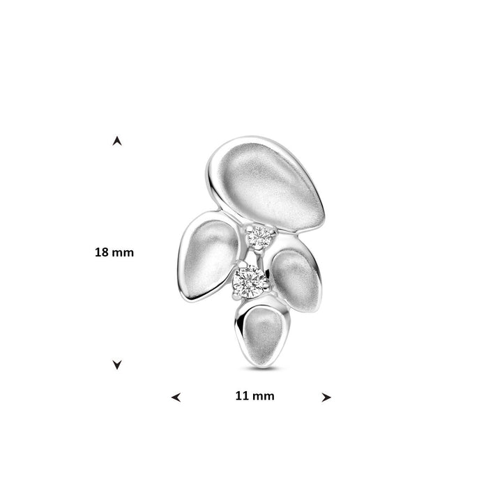 Zilveren hanger met zirkonia – gerhodineerd 925