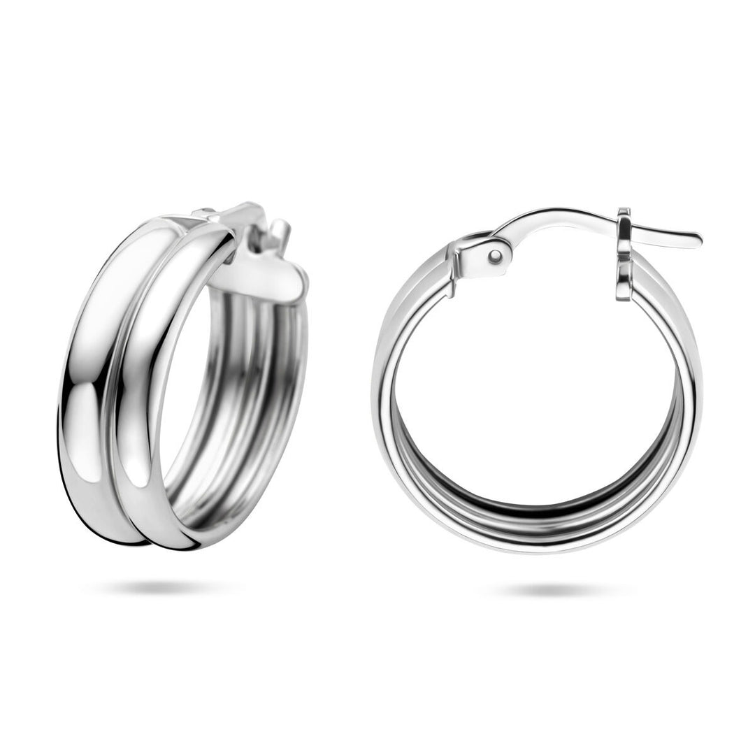 Zilveren oorringen – gerhodineerd 925 zilver, 18x6 mm