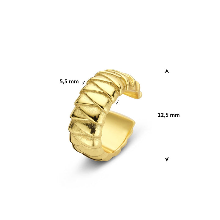Verguld zilveren ear cuff – verfijnd statement zonder piercing