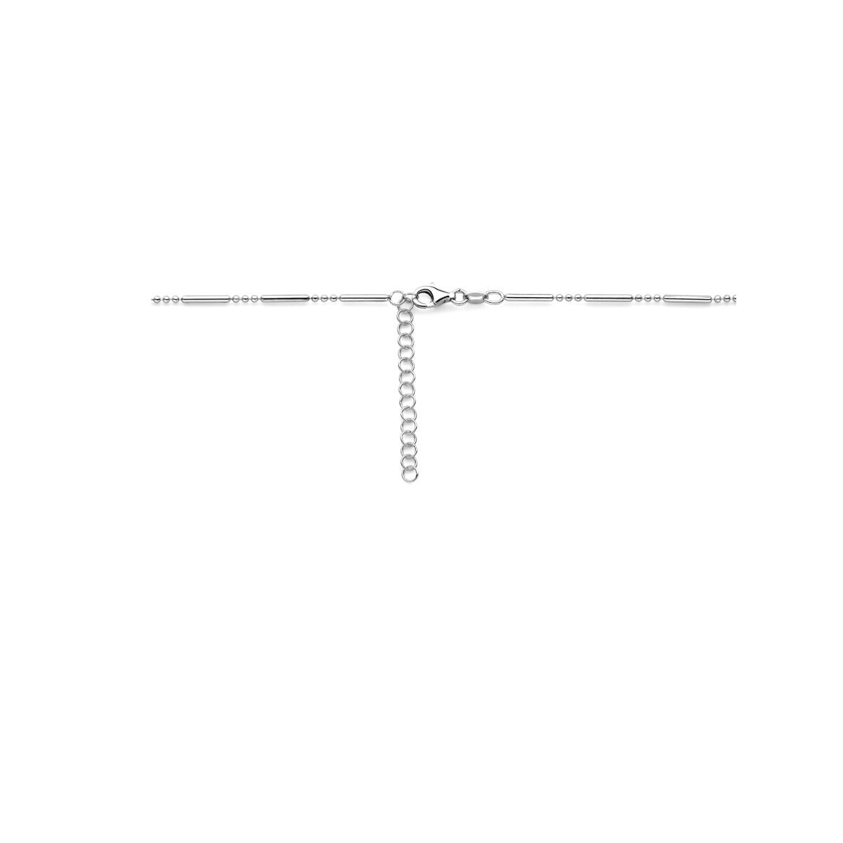 Gerhodineerd zilveren dames ketting zonder hanger 1,5 mm 41 + 4 cm