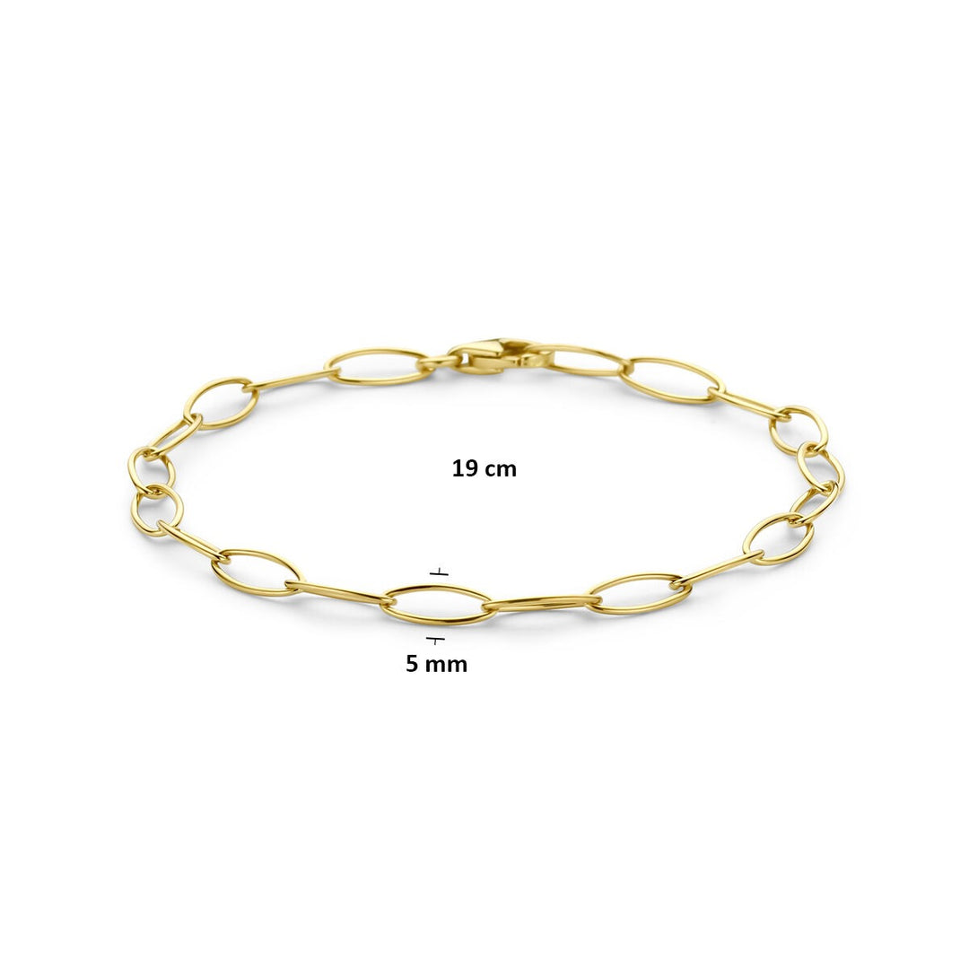 14k Geelgouden Schakel Armband Anker