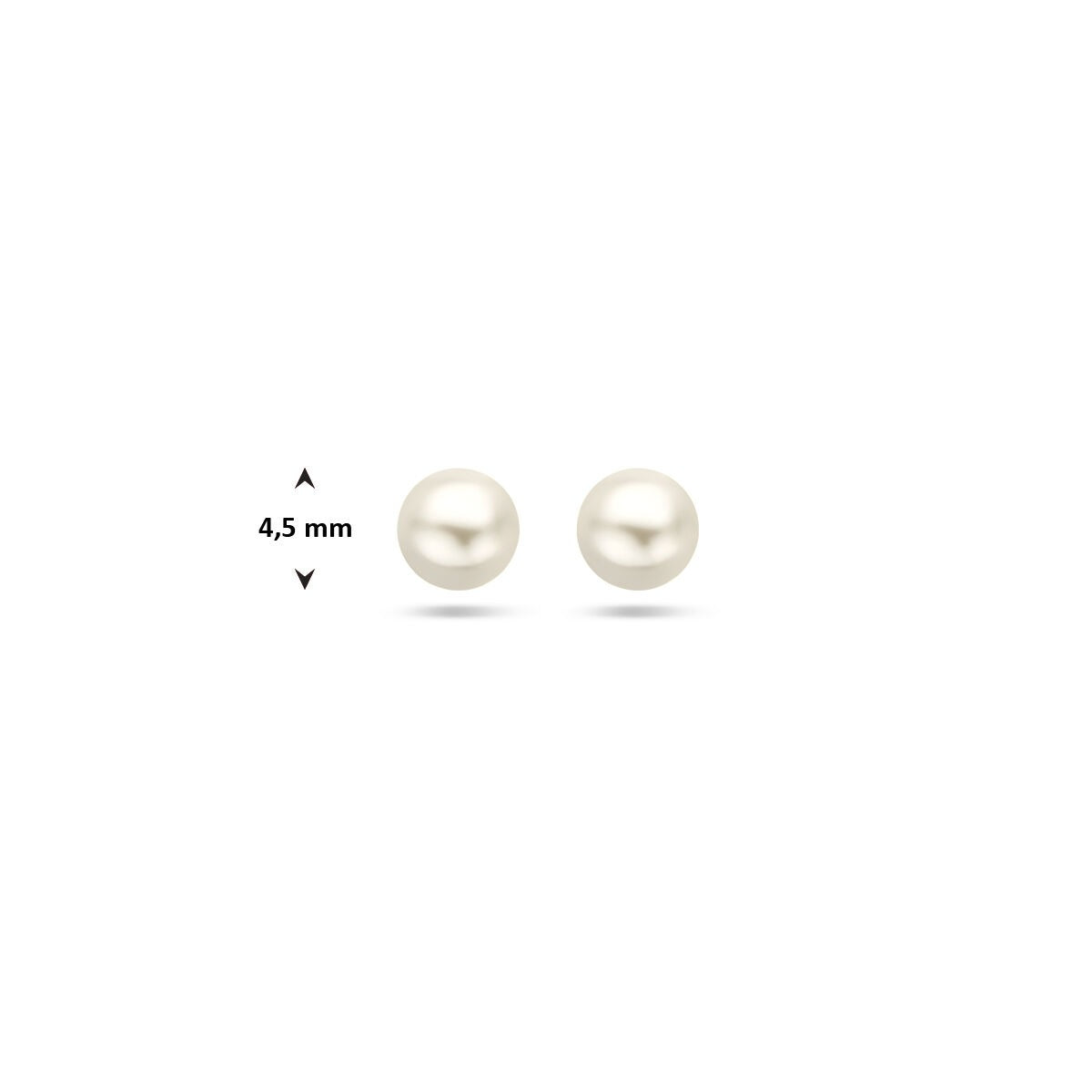 Gouden oorknoppen met parel – 9k 4,5 mm