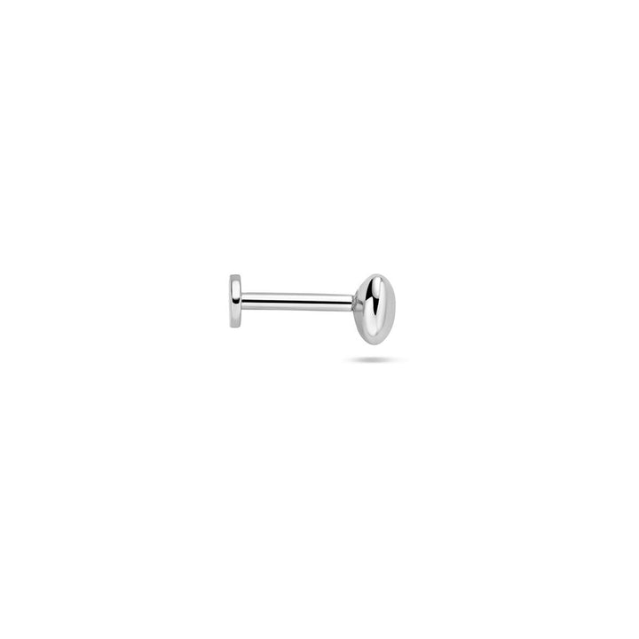 Zilveren flat back piercing strikje – gerhodineerd 925 zilver