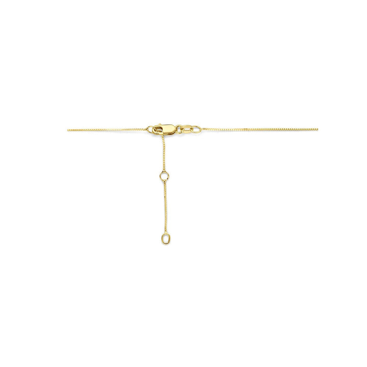 Gouden ketting 14k met hartje en lab grown diamant