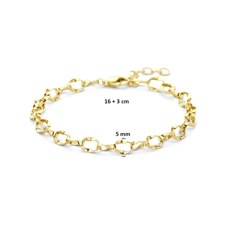 14k Geelgouden anker schakelarmband dames
