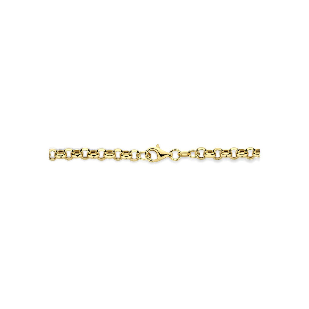 Verguld 925 zilveren Y-collier met connector 46 cm