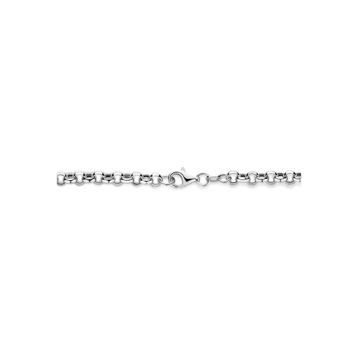 Gerhodineerd 925 zilveren Y-collier met connector 46 cm
