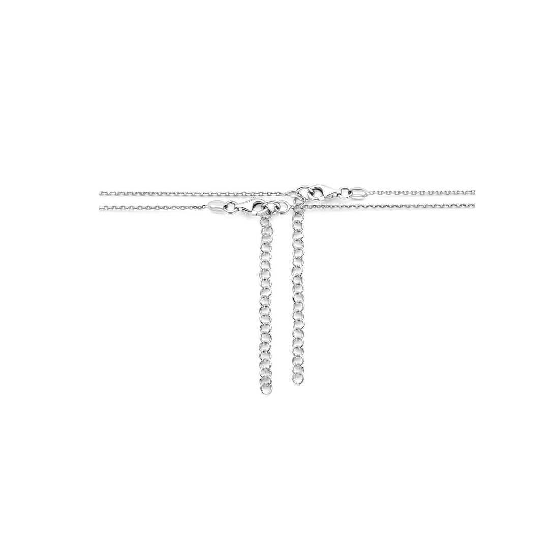 Zilveren vriendschapsketting met hartjes – gerhodineerd 925 zilver