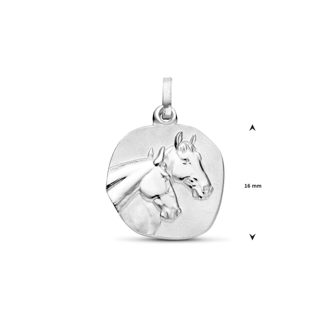 Zilveren hanger met poli/mat afwerking – gerhodineerd 925 zilver